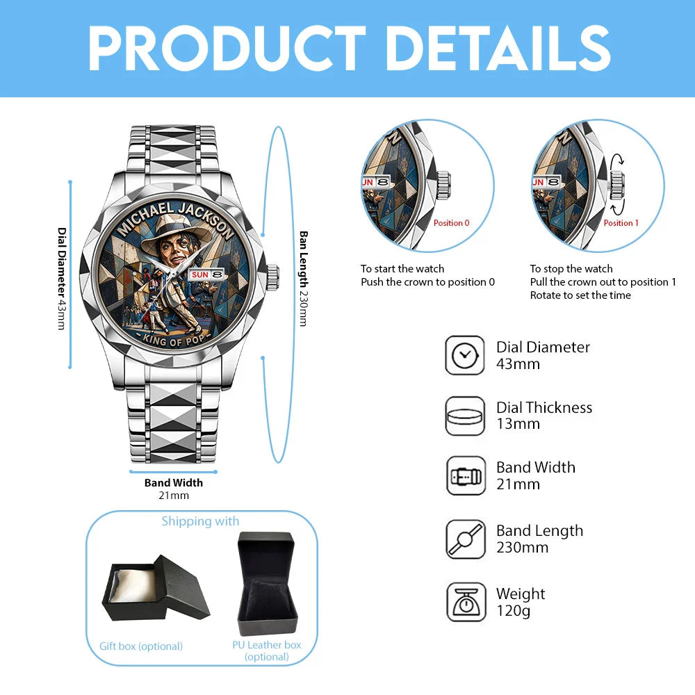 Michael Jackson Alloy Luxury Quartz Watch - TMTHU8800
