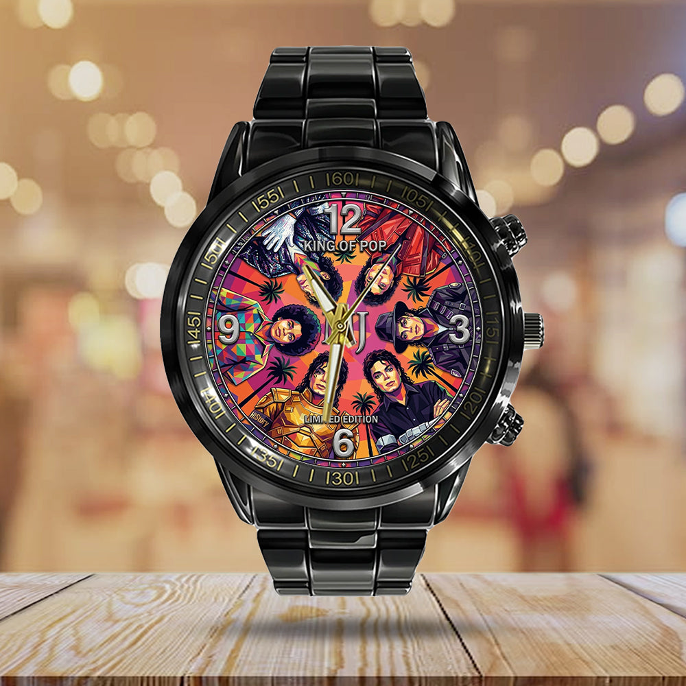 Michael Jackson Black Stainless Steel Watch - TMTHU7593
