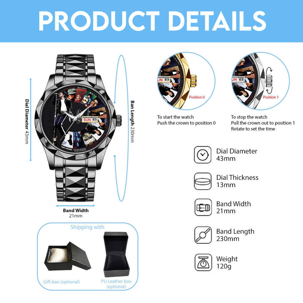 Michael Jackson Alloy Luxury Quartz Watch - TANTN22468