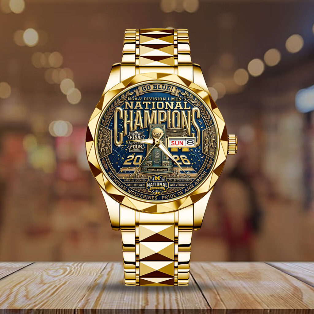 Michigan Wolverines 2026 Men's Basketball National Champions Alloy Luxury Quartz Watch - TANTN22358