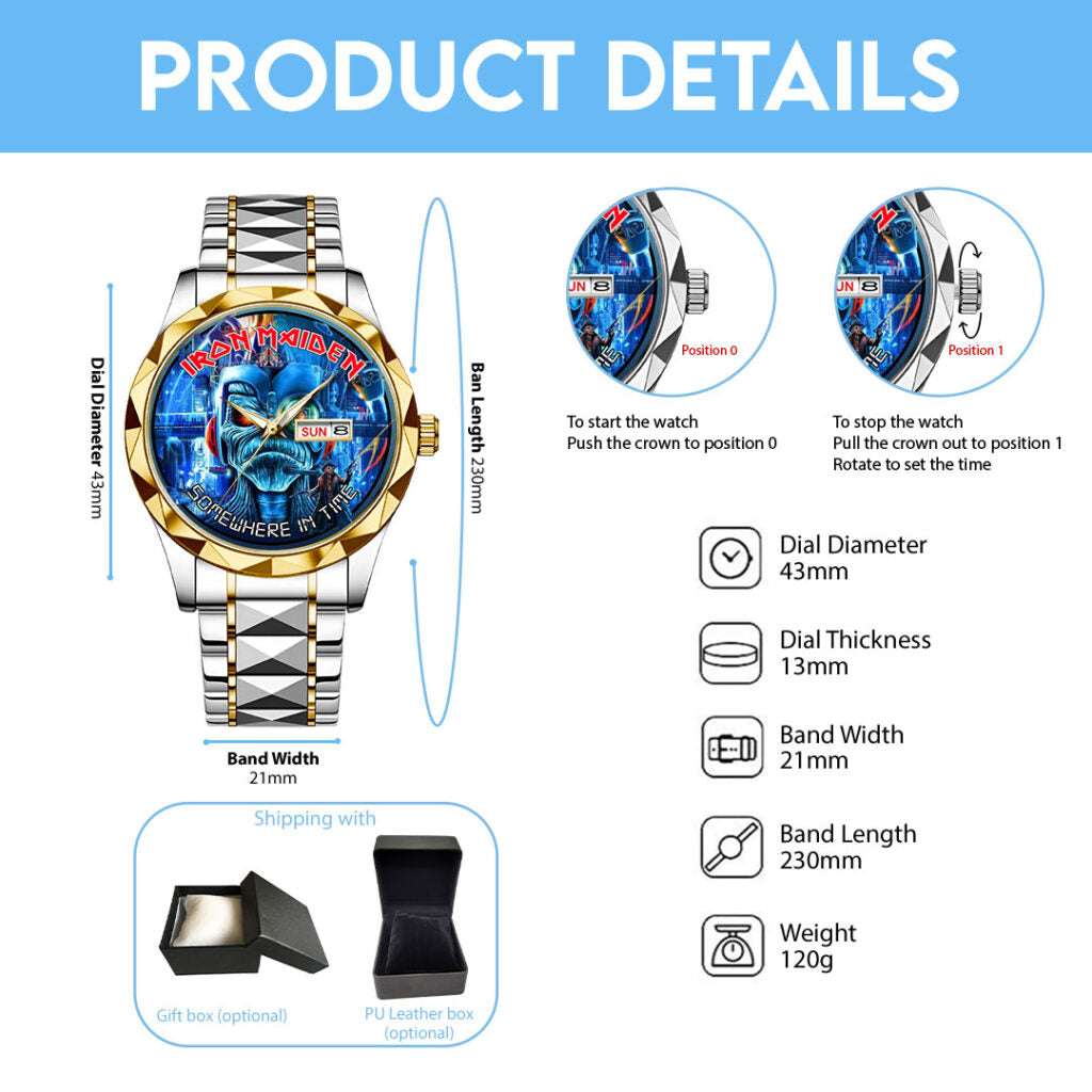 Iron Maiden Alloy Luxury Quartz Watch - NGHIAVT 2962