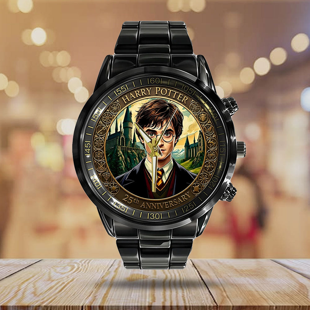 Harry Potter 25th Anniversary Black Stainless Steel Watch - NGHIAVT9240