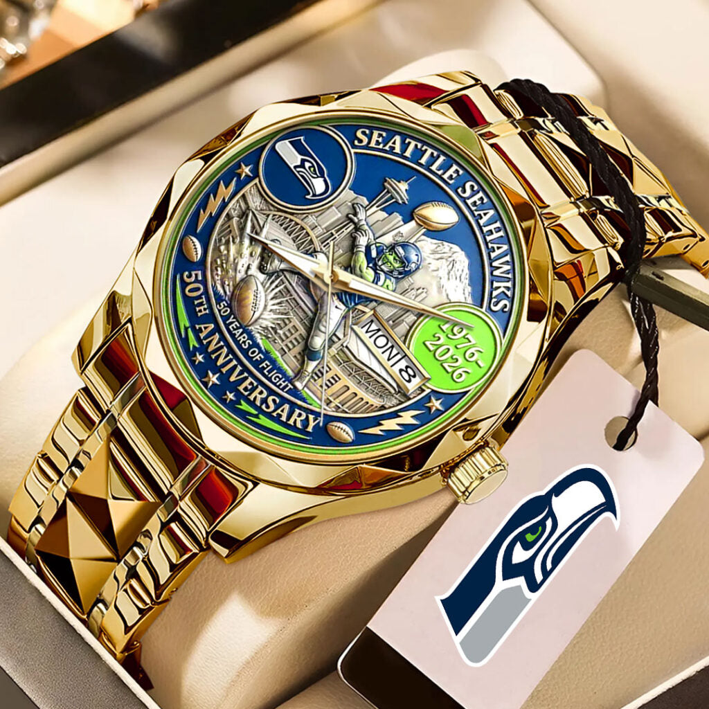 Seattle Seahawks 50th Anniversary 2026 Alloy Luxury Quartz Watch - NGHIAVT9266