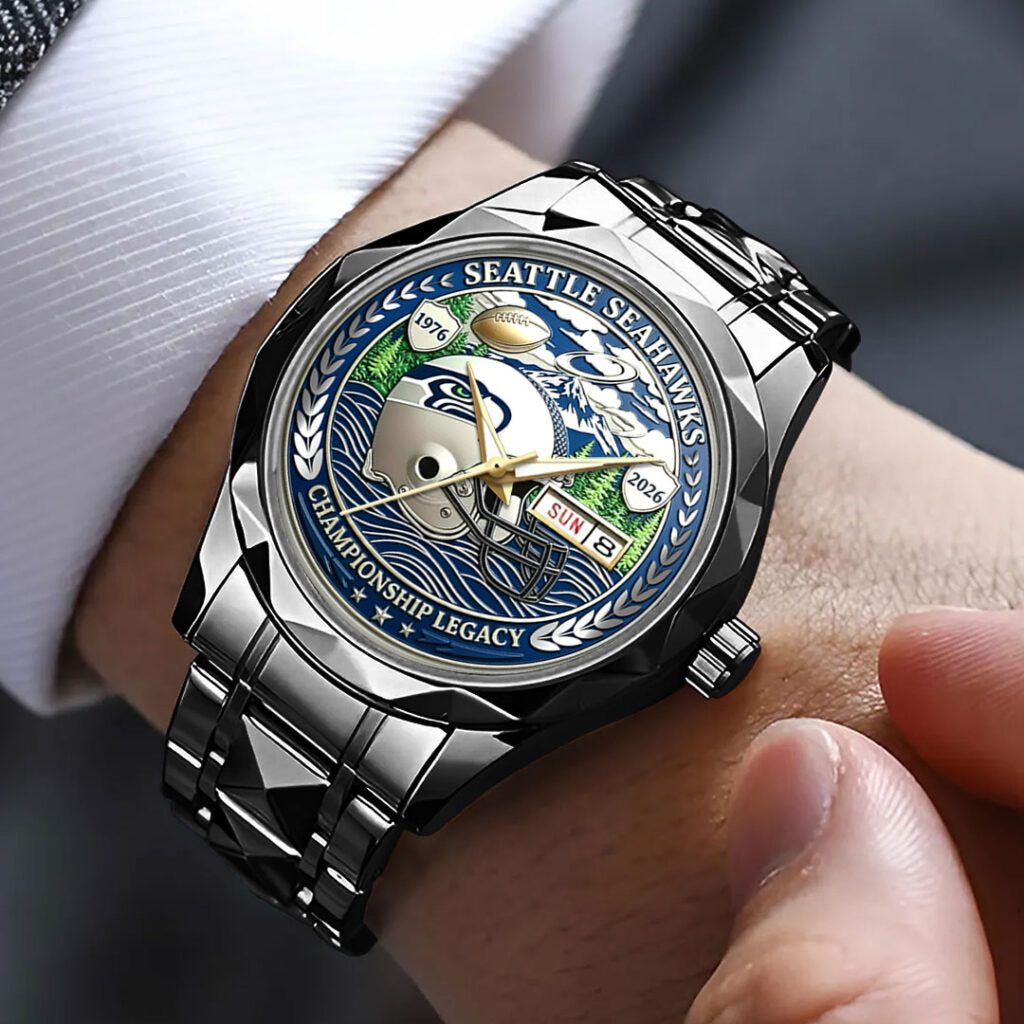 Seattle Seahawks 50th Anniversary 2026 Alloy Luxury Quartz Watch - NGHIAVT9267