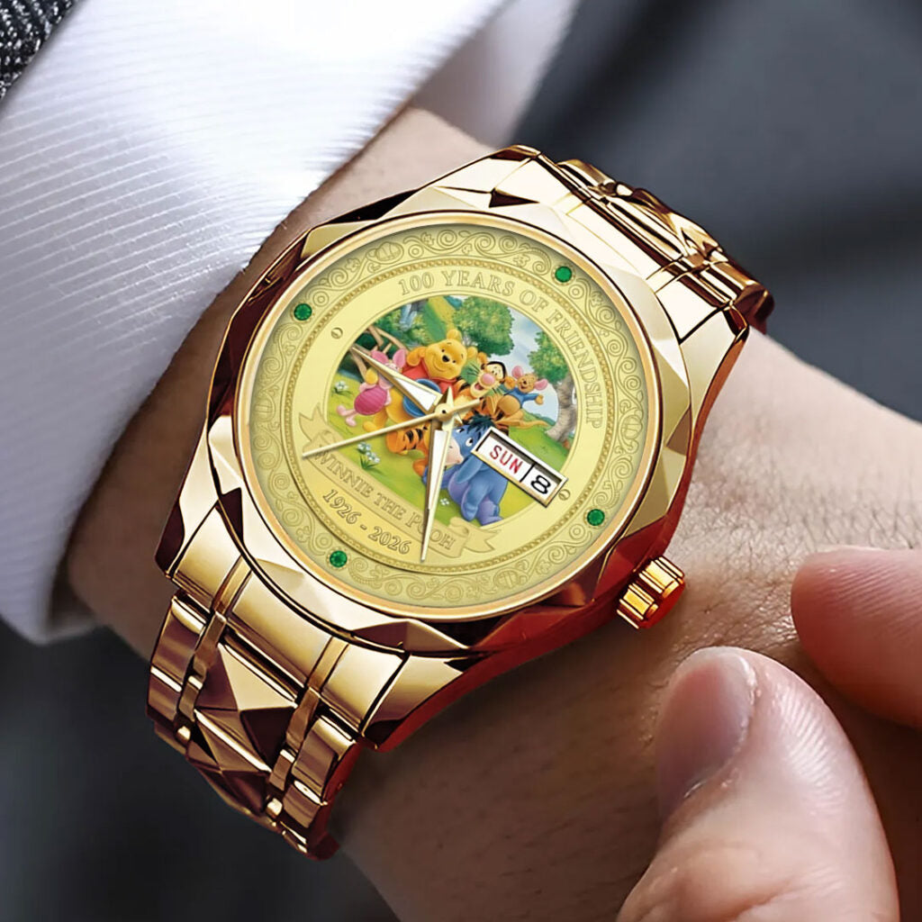 Winnie-the-Pooh 100th Anniversary Alloy Luxury Quartz Watch - NGHIAVT9357
