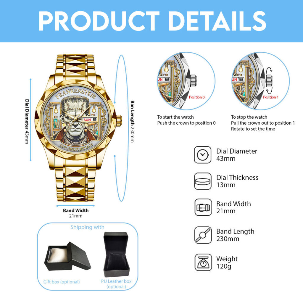 Frankenstein 95th Anniversary Alloy Luxury Quartz Watch - NGHIAVT9479