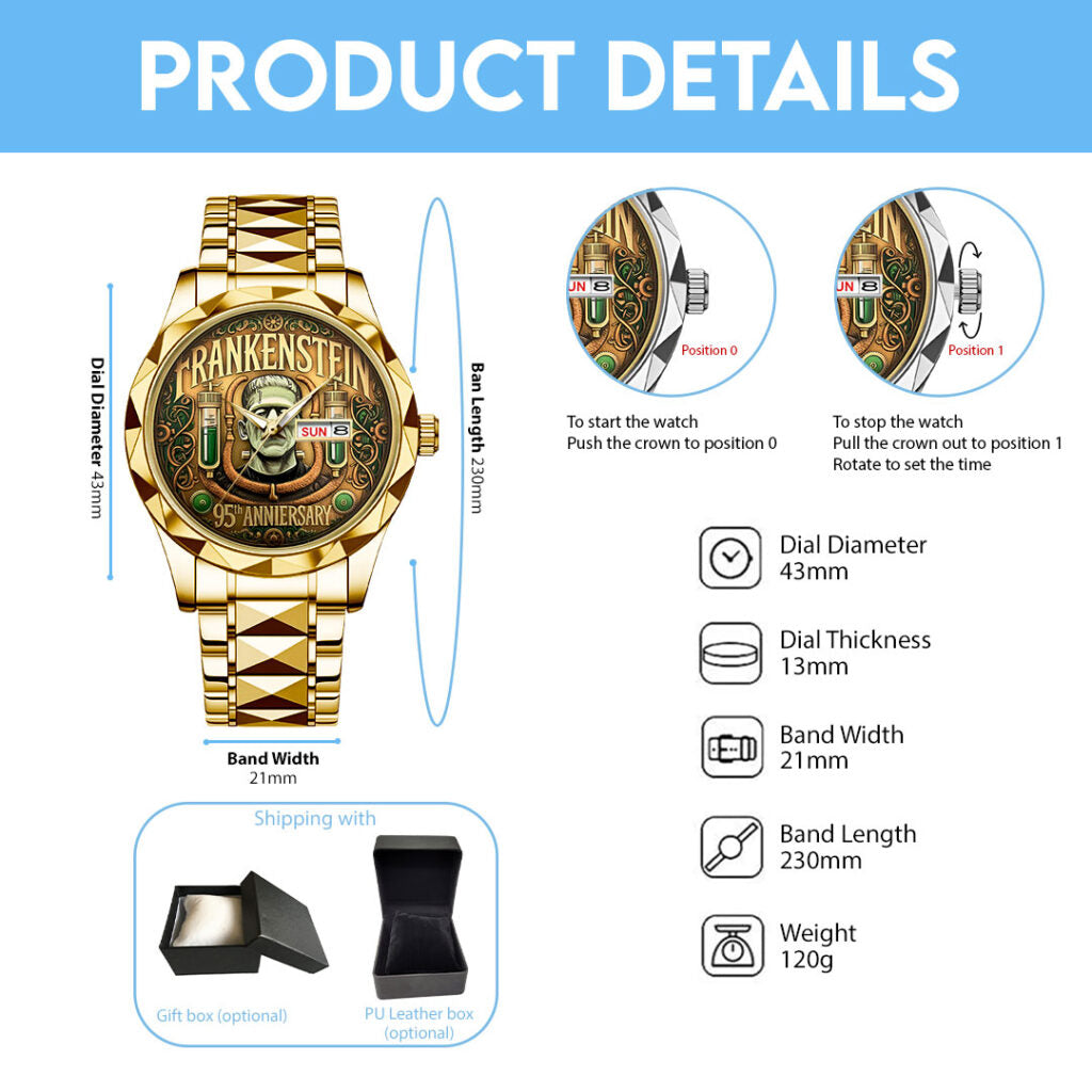 Frankenstein 95th Anniversary Alloy Luxury Quartz Watch - NGHIAVT9460