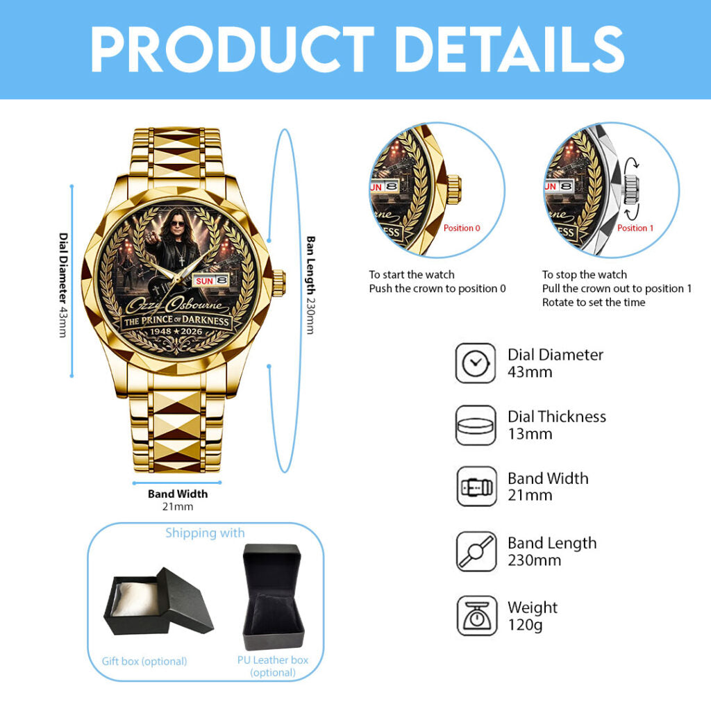 Ozzy Osbourne Alloy Luxury Quartz Watch - NGHIAVT9561