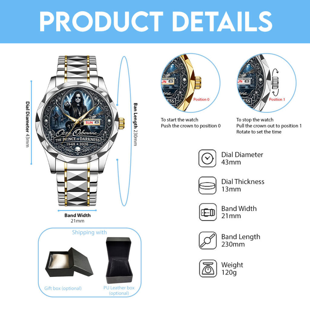 Ozzy Osbourne Alloy Luxury Quartz Watch - NGHIAVT9562