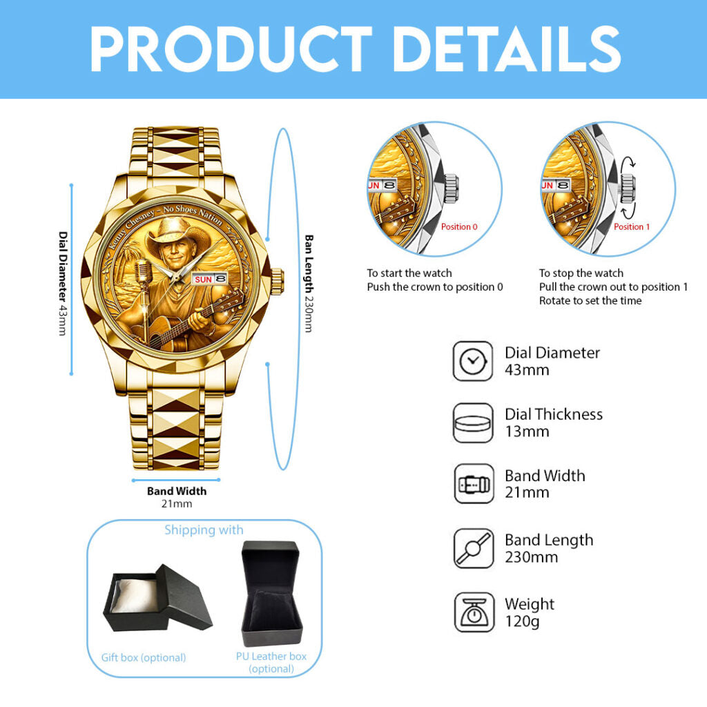 Kenny Chesney Alloy Luxury Quartz Watch - NGHIAVT9592