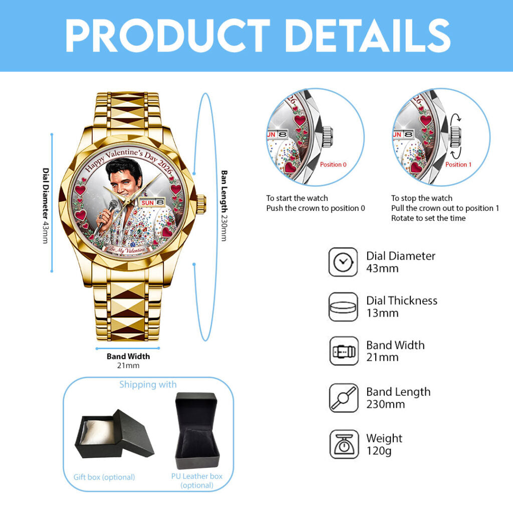 Elvis Presley Alloy Luxury Quartz Watch - NGHIAVT9596