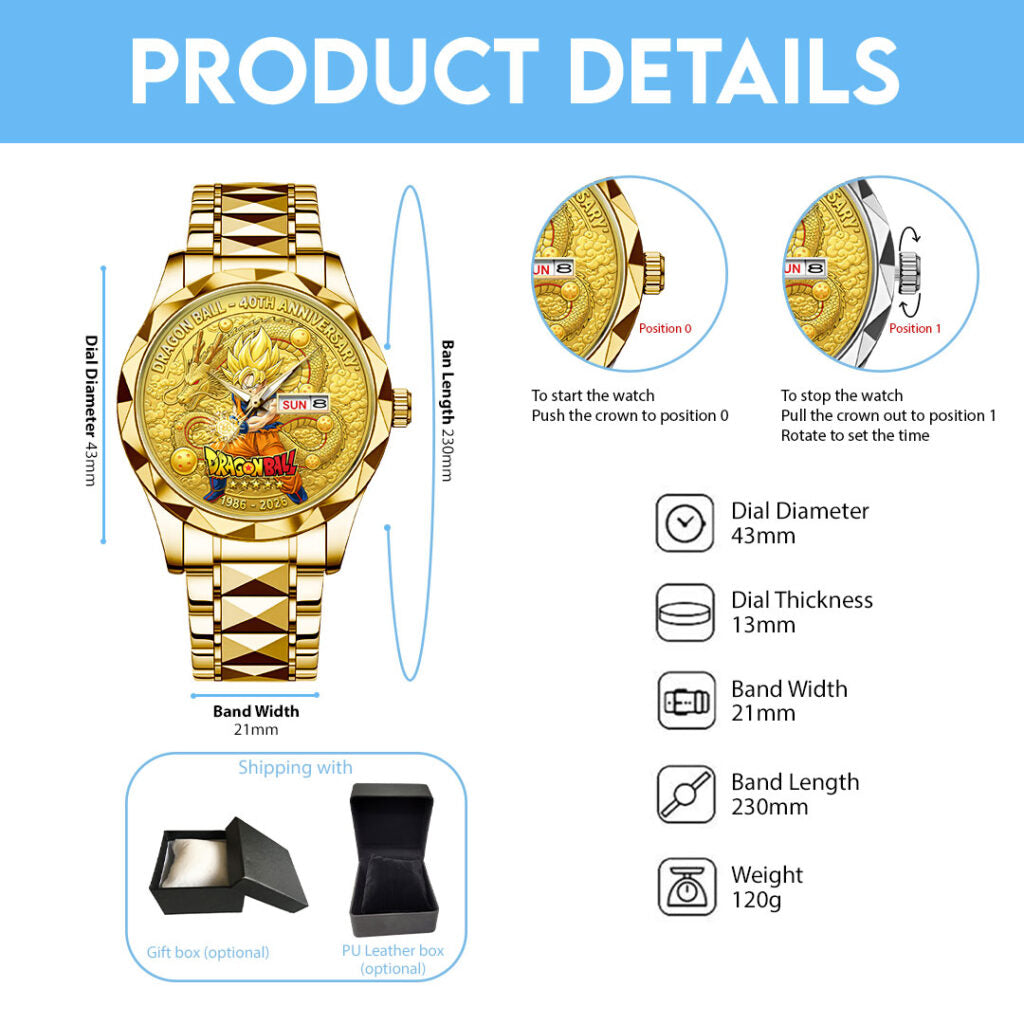 Dragon Ball 40th Anniversary Alloy Luxury Quartz Watch - NGHIAVT9614