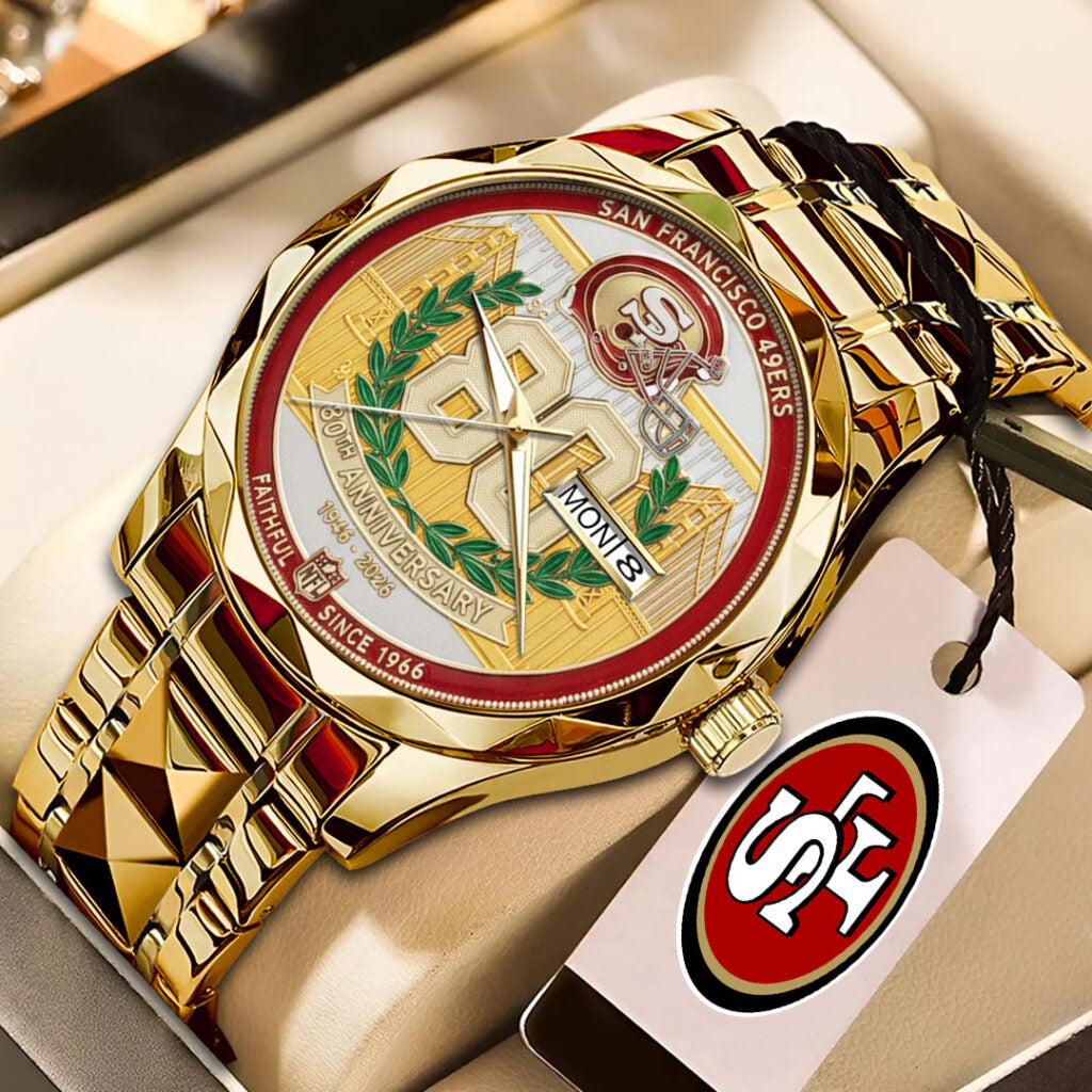 San Francisco 49ers 80th Anniversary Alloy Luxury Quartz Watch - NGHIAVT9624