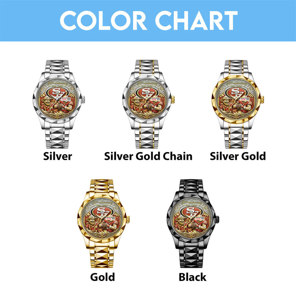 San Francisco 49ers 80th Anniversary Alloy Luxury Quartz Watch - NGHIAVT9626