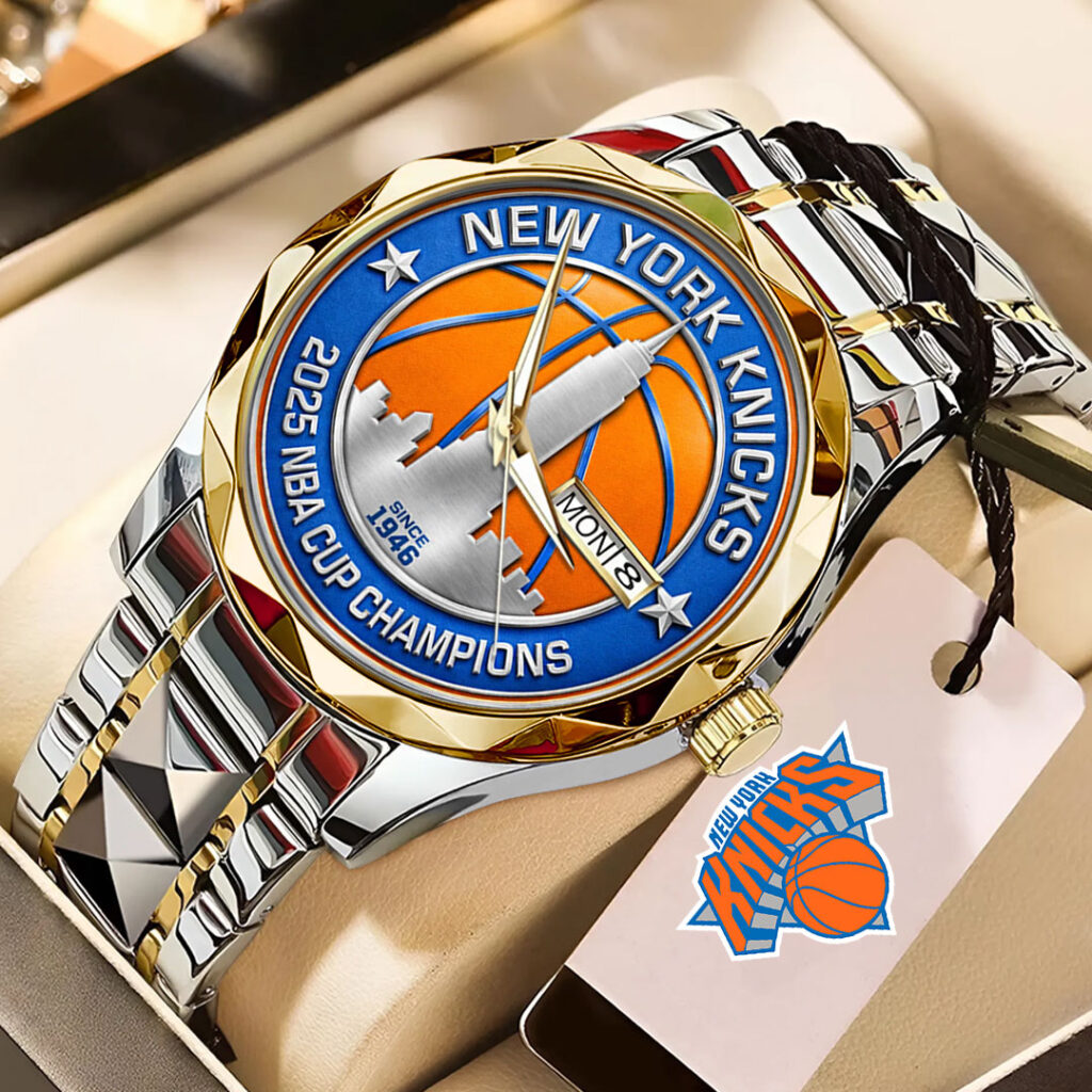 New York Knicks 2025 NBA Cup Champions Alloy Luxury Quartz Watch - TMTHU2718