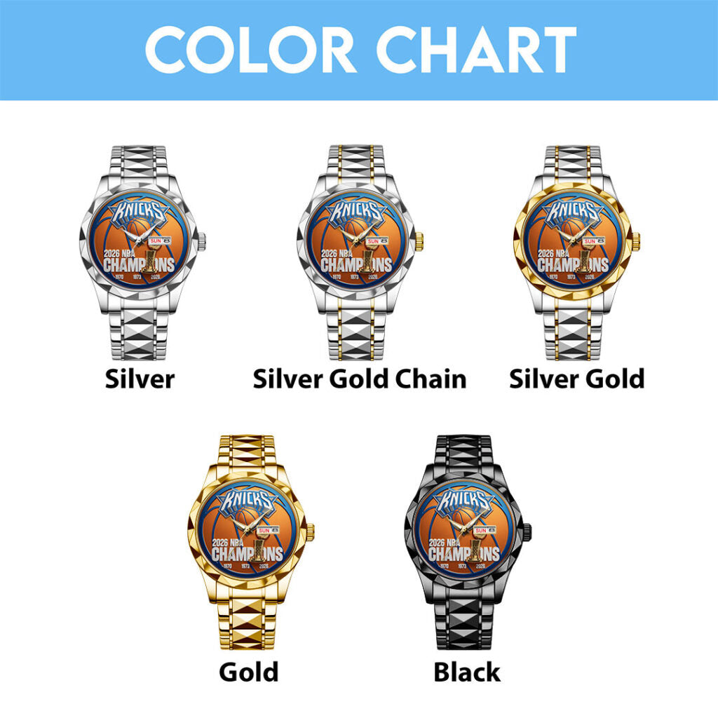New York Knicks NBA Finals Champions 2026 Alloy Luxury Quartz Watch - TANTN23869