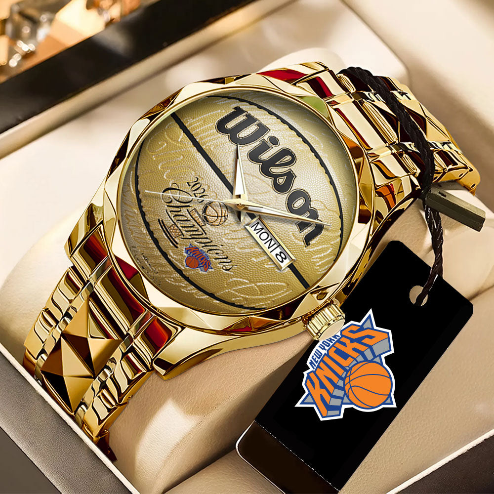 New York Knicks NBA Finals Champions 2026 Alloy Luxury Quartz Watch - TANTN24004