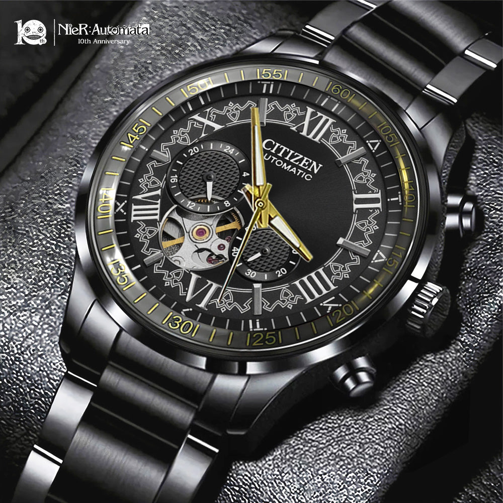 Nier: Automata 10th Anniversary Black Stainless Steel Watch - GNE7473