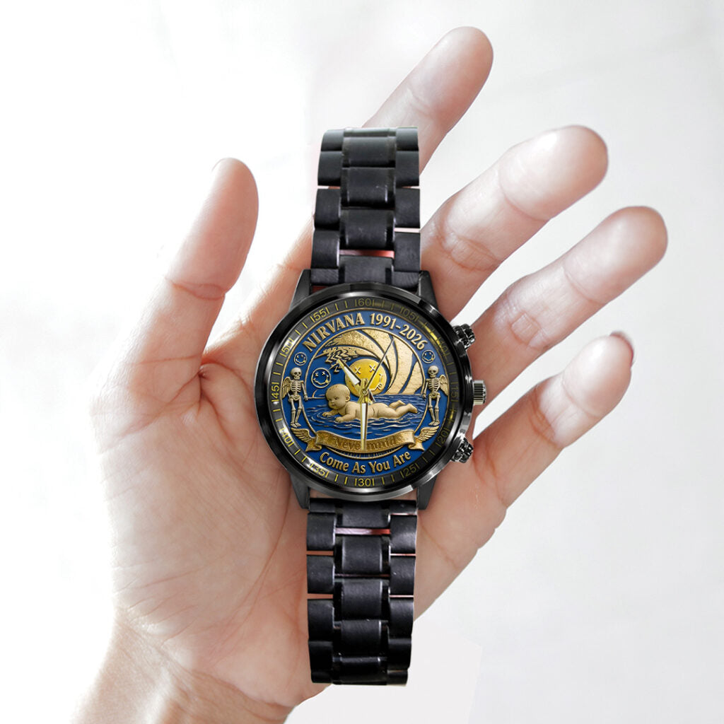 Nirvana x Nevermind 35th Anniversary Black Stainless Steel Watch - TANTN20049