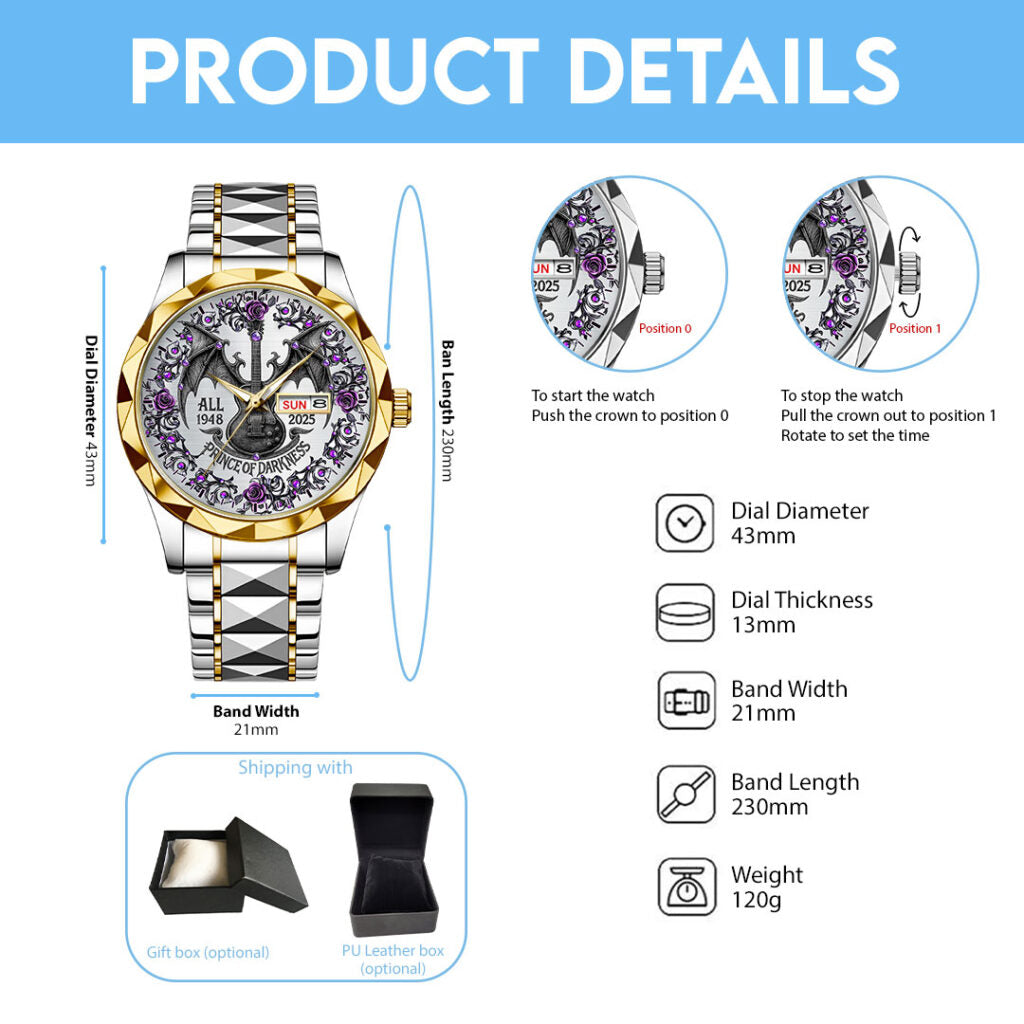 Ozzy Osbourne Alloy Luxury Quartz Watch - TMTHU 094