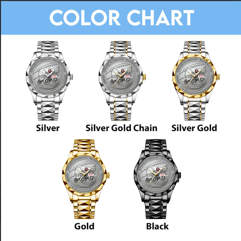 Oklahoma Sooners Football 130th Anniversary 2025 Alloy Luxury Quartz Watch - TANTN17819