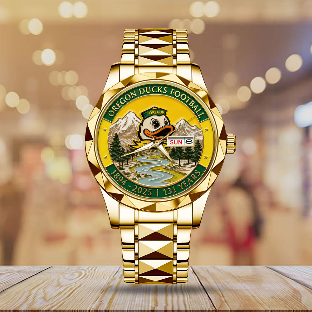 Oregon Ducks Football 131 Years Alloy Luxury Quartz Watch - MAITM13671