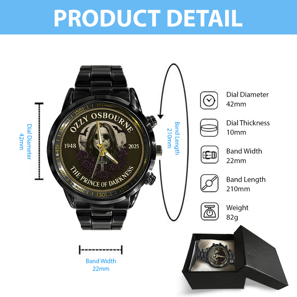 Ozzy Osbourne Black Stainless Steel Watch - MAITM 12252