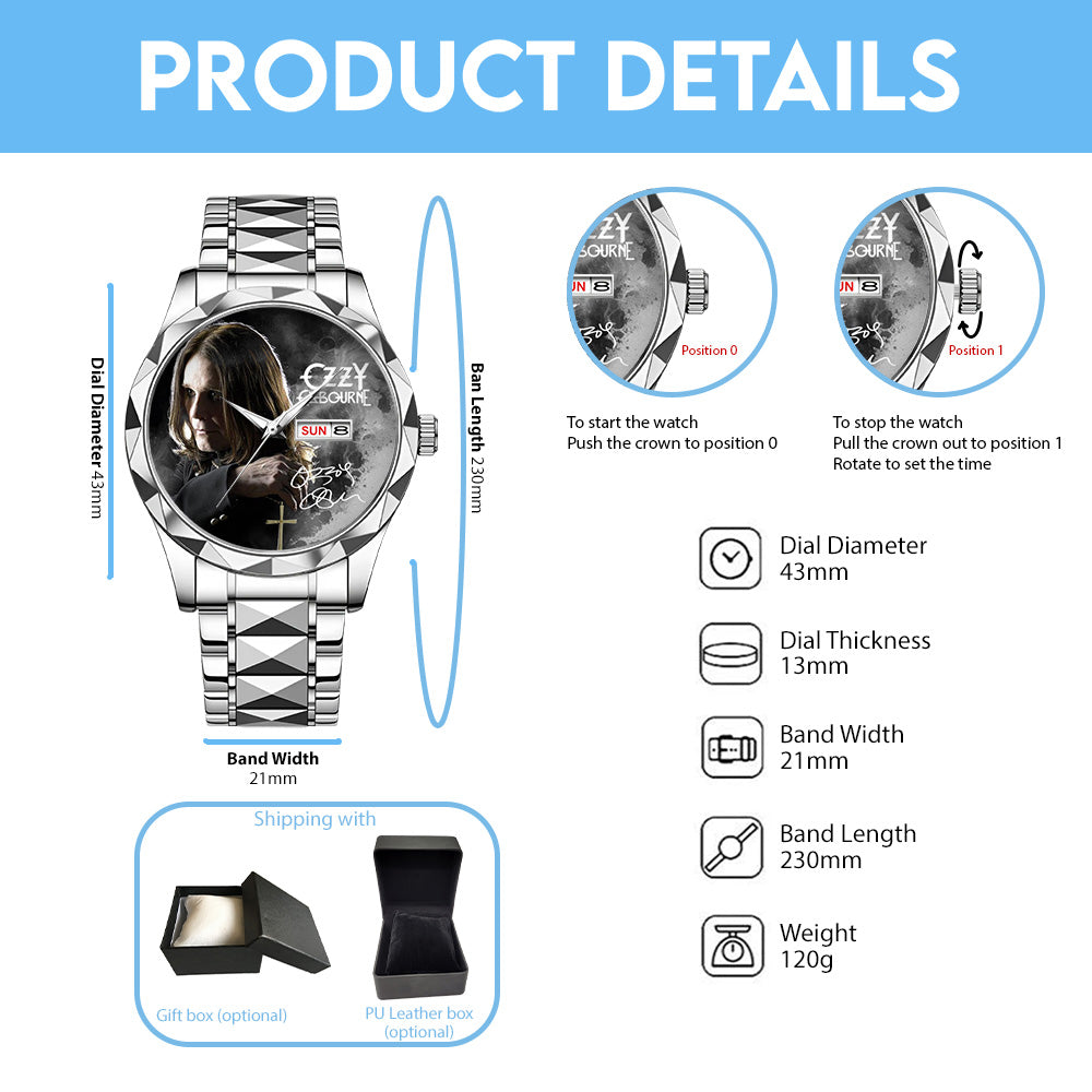 Ozzy Osbourne Alloy Luxury Quartz Watch - GNE4247