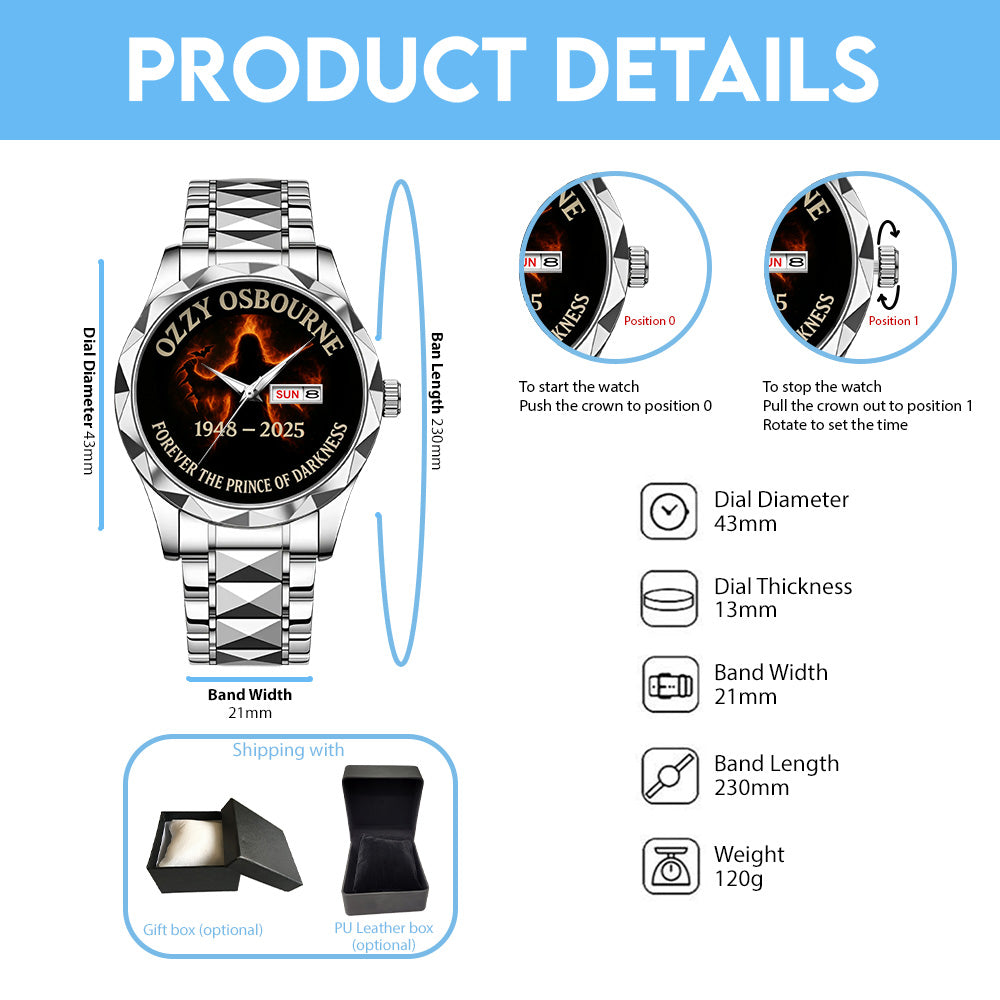 Ozzy Osbourne Alloy Luxury Quartz Watch - TANTN15490