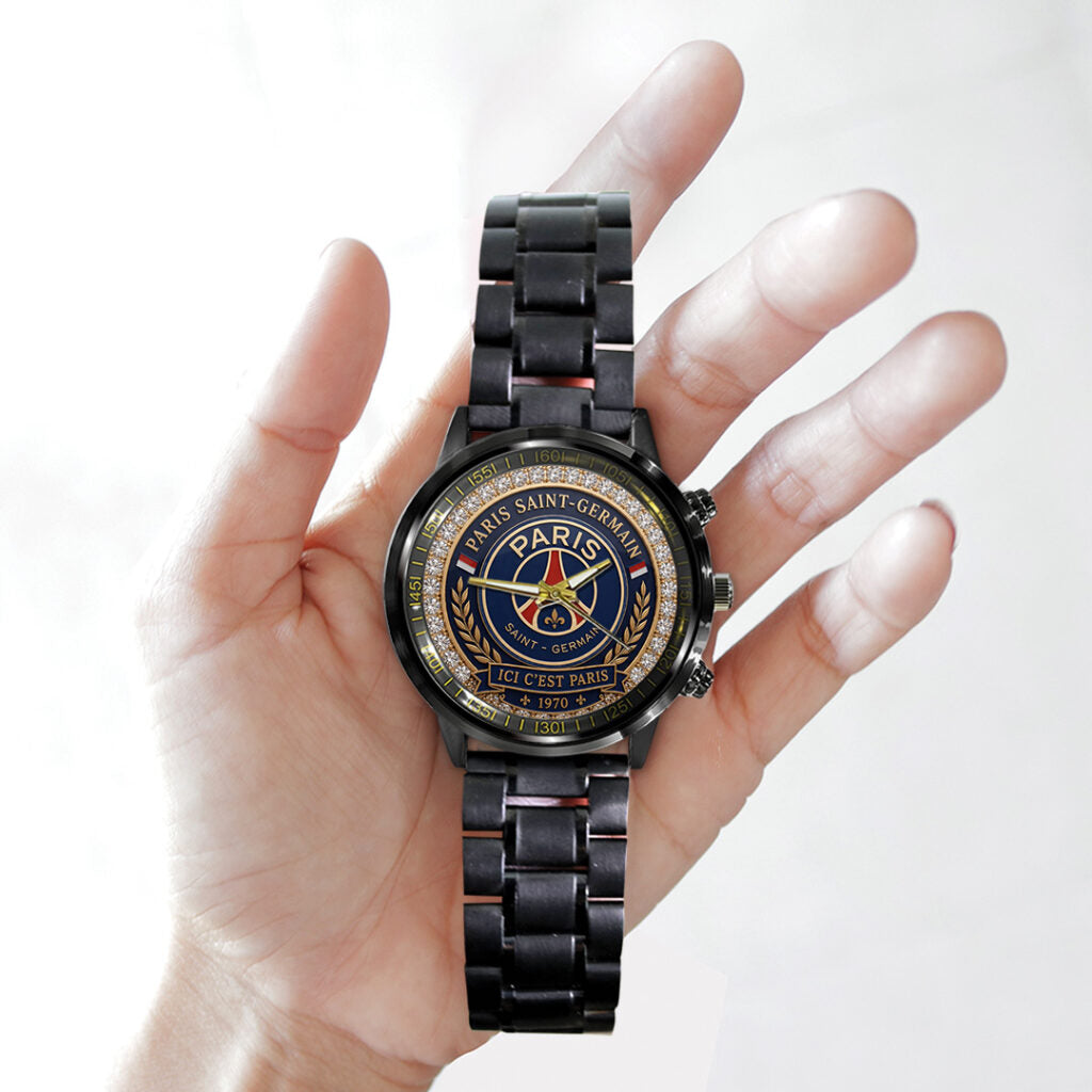 Paris Saint-Germain Champions of Europe 25/26 Black Stainless Steel Watch - TANTN23303