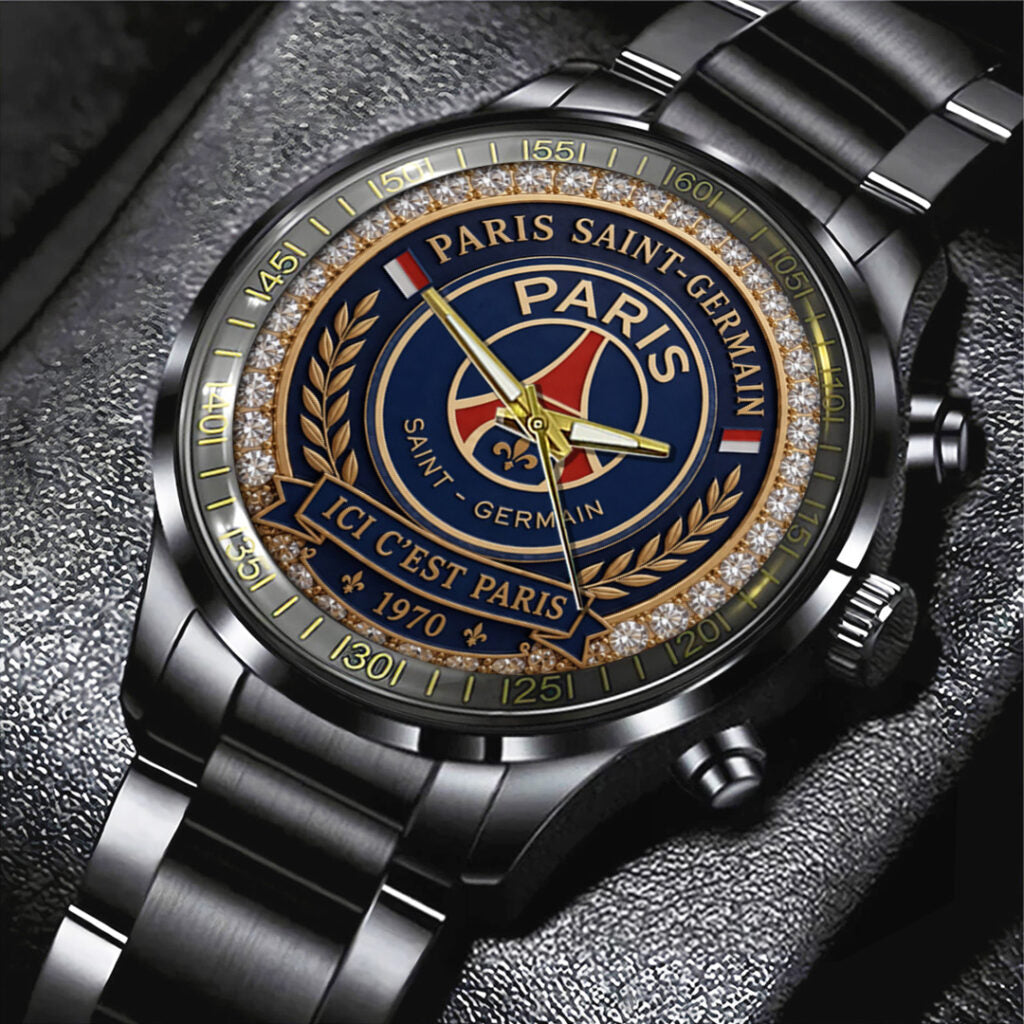 Paris Saint-Germain Champions of Europe 25/26 Black Stainless Steel Watch - TANTN23303