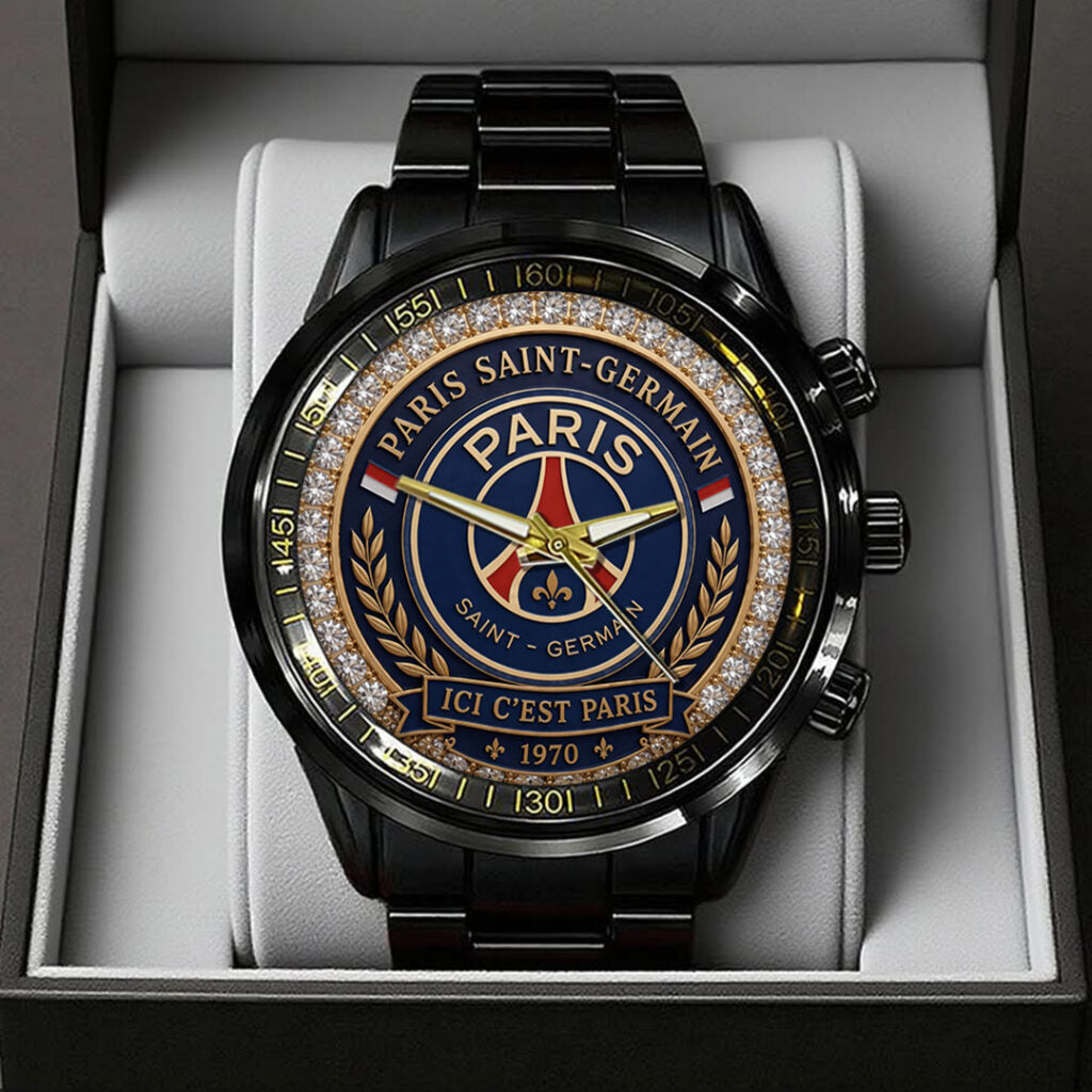 Paris Saint-Germain Champions of Europe 25/26 Black Stainless Steel Watch - TANTN23303