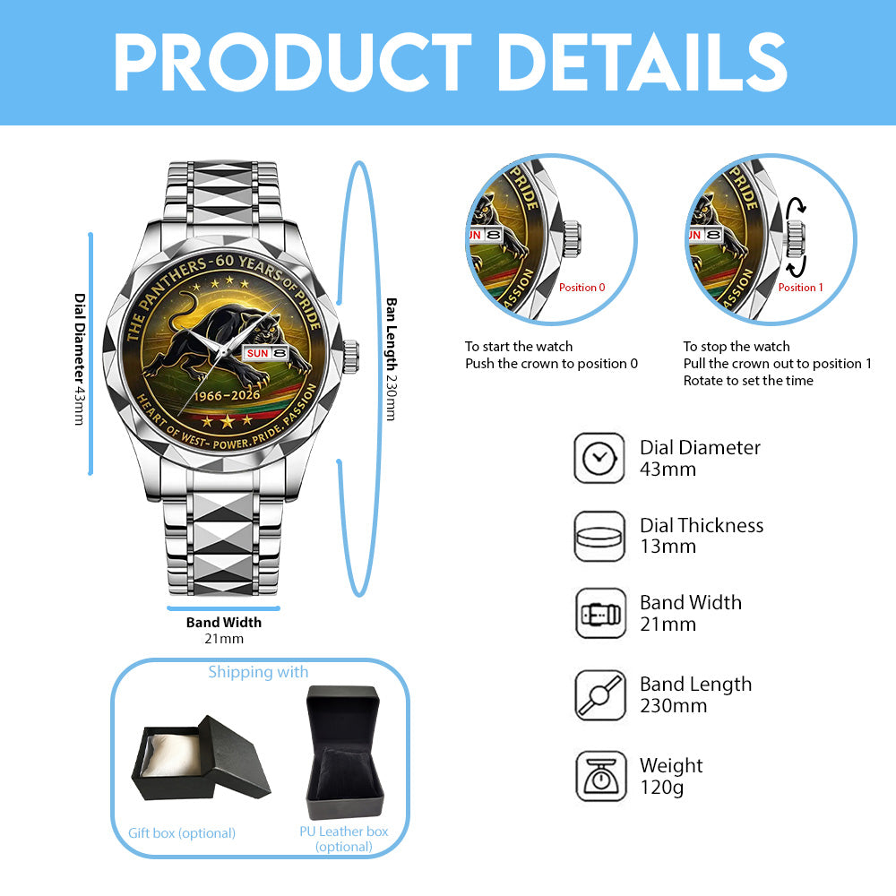 Penrith Panthers 60th Anniversary Alloy Luxury Quartz Watch - TANTN17670