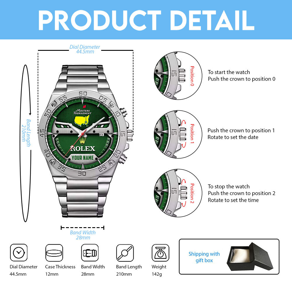 Personalized Masters Tournament x Rolex Gentleman Stainless Steel Watch - MAITM15268