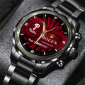 Philadelphia Phillies Black Stainless Steel Watch - MAITM13443