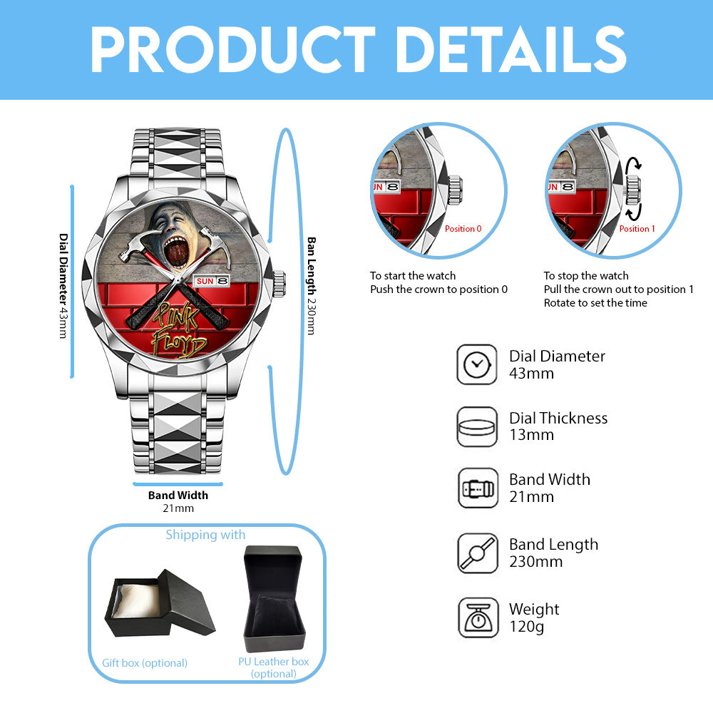 Pink Floyd Alloy Luxury Quartz Watch - GNE8062