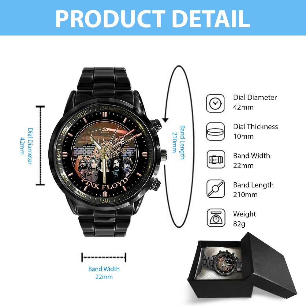 Pink Floyd Black Stainless Steel Watch - GNE 1210