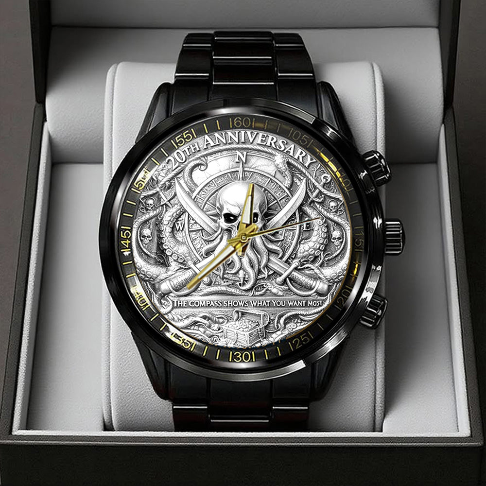 Pirates of the Caribbean 20th Anniversary Black Stainless Steel Watch - TANTN20025