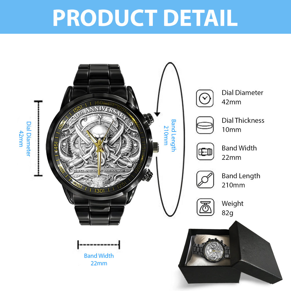 Pirates of the Caribbean 20th Anniversary Black Stainless Steel Watch - TANTN20025