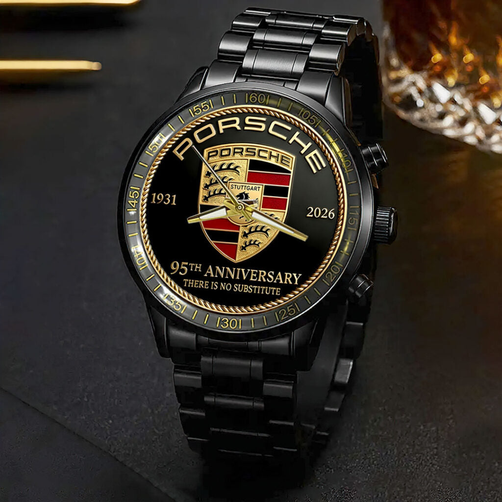 Porsche 95th Anniversary Black Stainless Steel Watch - HOATT15983