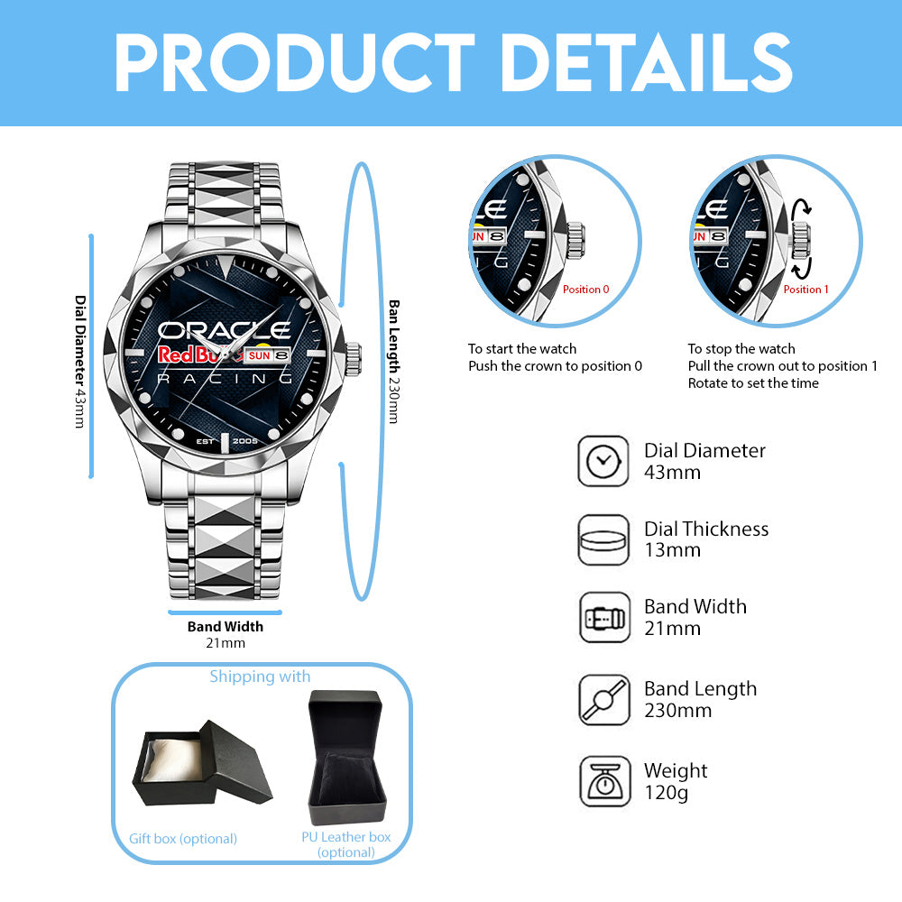 Red Bull Racing x Max Verstappen Alloy Luxury Quartz Watch - TANTN20093