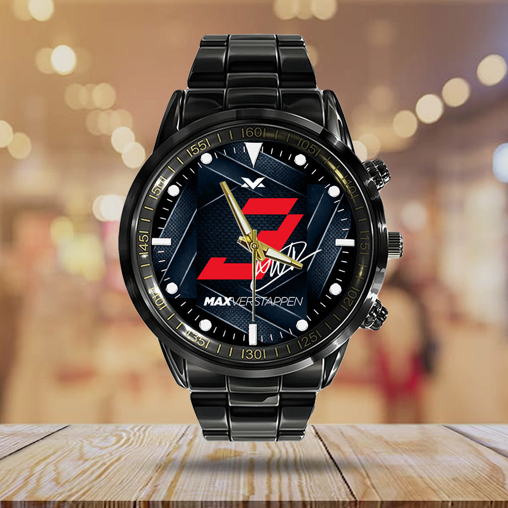 Red Bull Racing x Max Verstappen Black Stainless Steel Watch - TANTN20092
