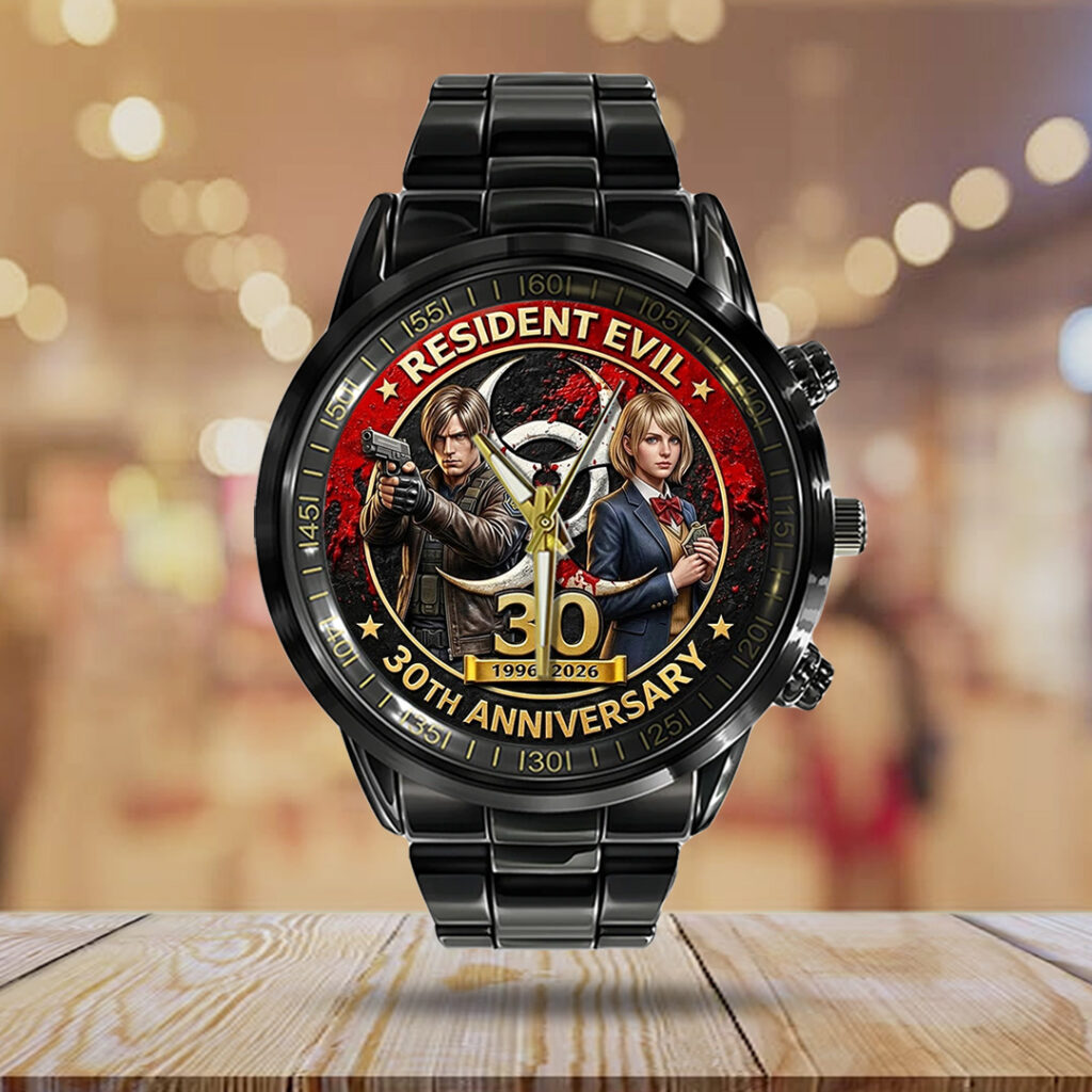 Resident Evil 30th Anniversary Black Stainless Steel Watch - TMTHU4339