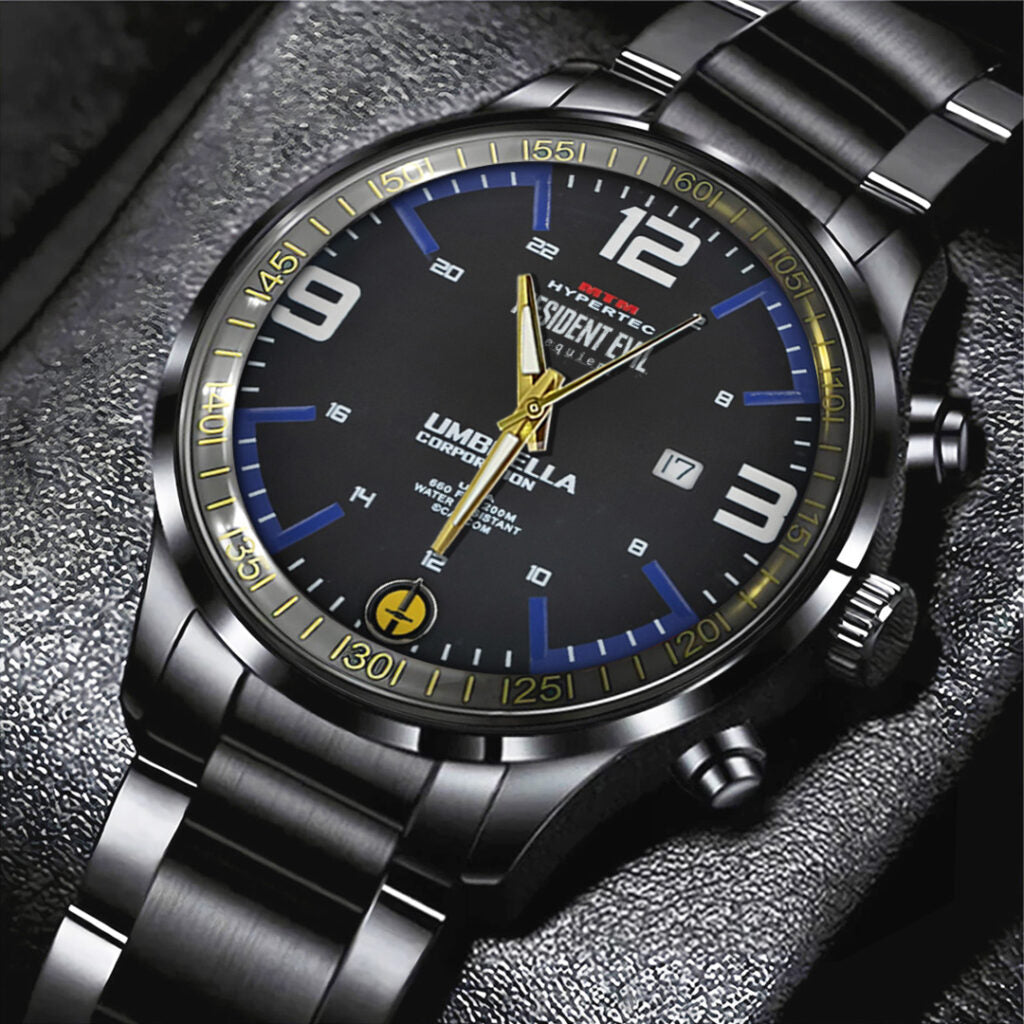 Resident Evil Requiem Black Stainless Steel Watch - TANTN22228