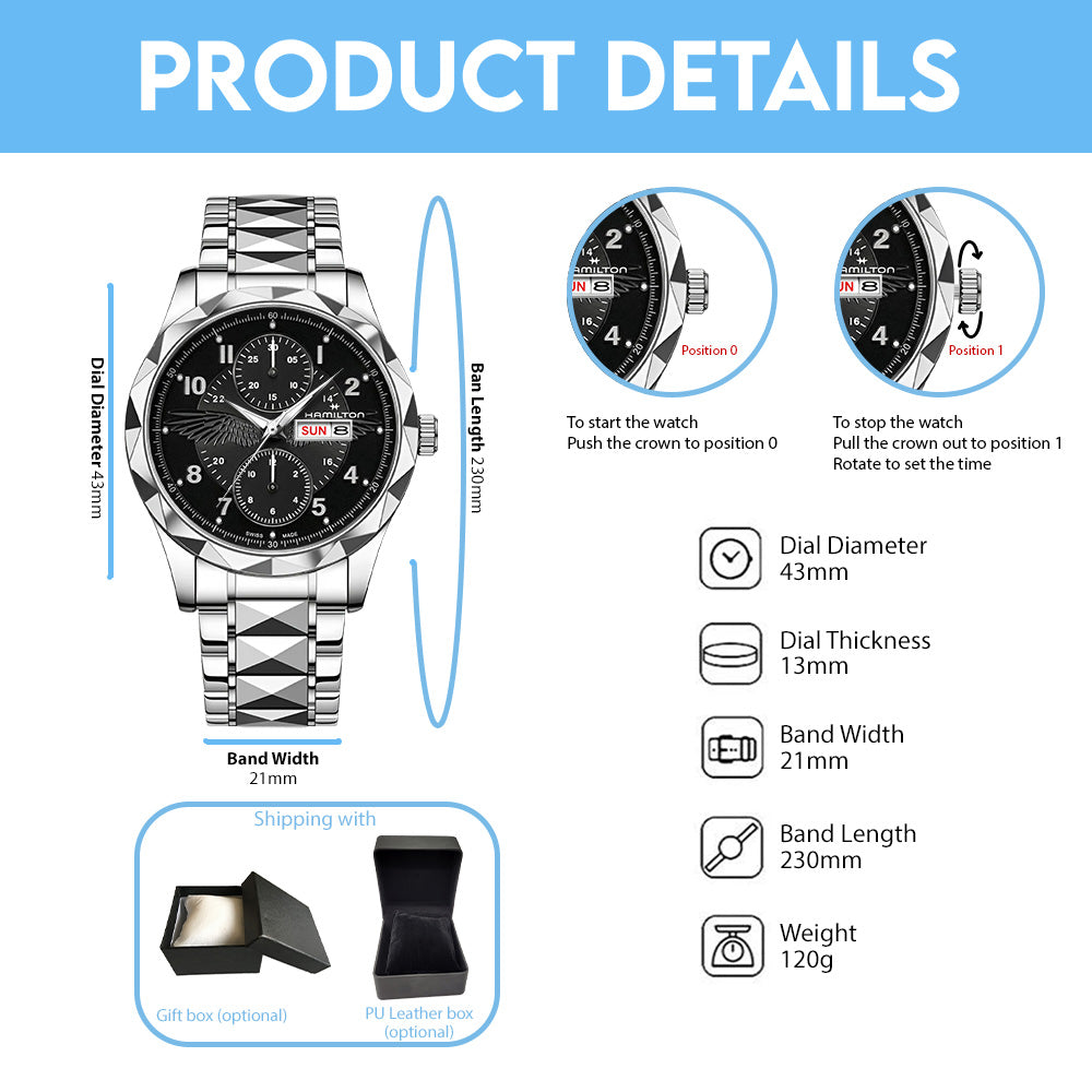 Resident Evil Requiem x Leon Scott Kennedy Alloy Luxury Quartz Watch - GNE5316