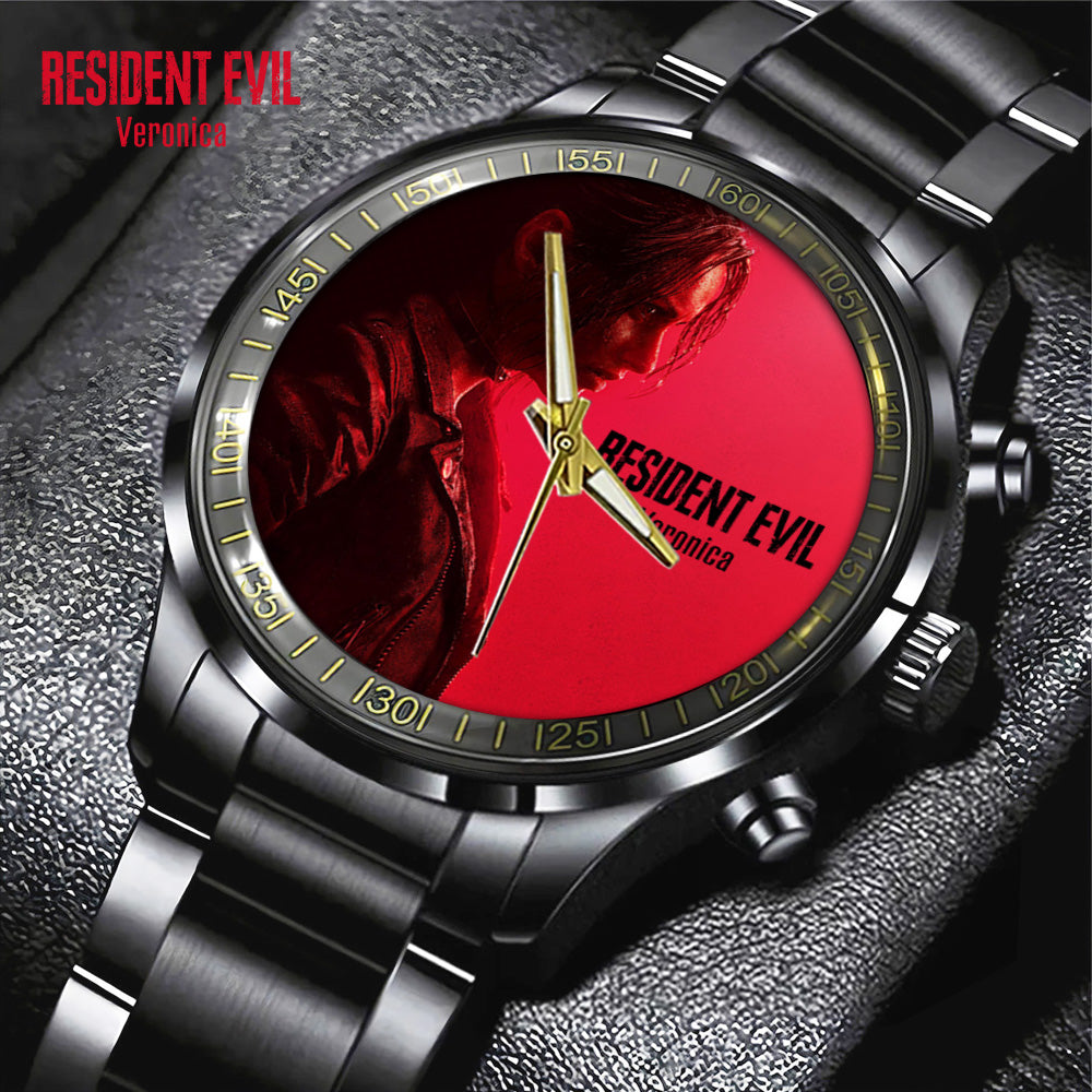 Resident Evil Veronica Black Stainless Steel Watch - GNE6998