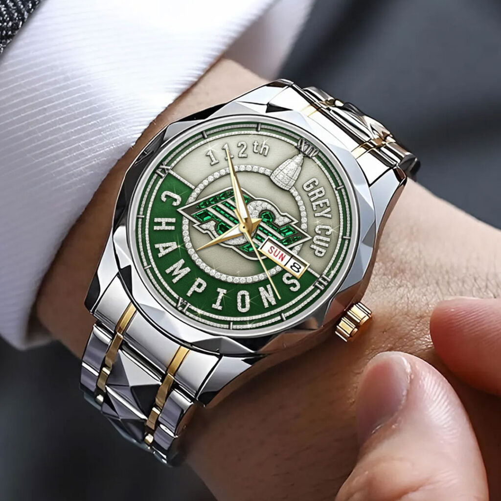 Saskatchewan Roughriders 2025 Grey Cup Champions Alloy Luxury Quartz Watch - TMTHU2347