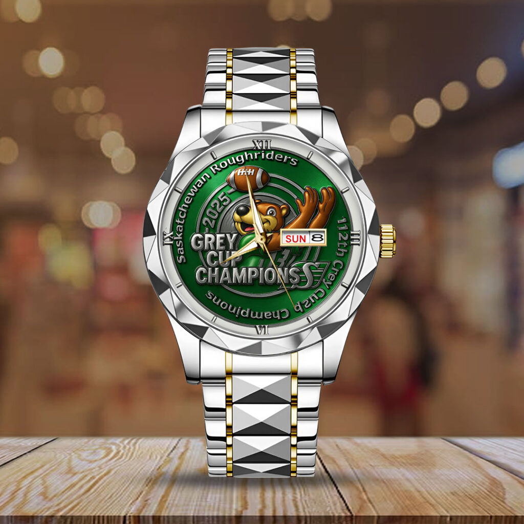 Saskatchewan Roughriders 2025 Grey Cup Champions Alloy Luxury Quartz Watch - TMTHU2248