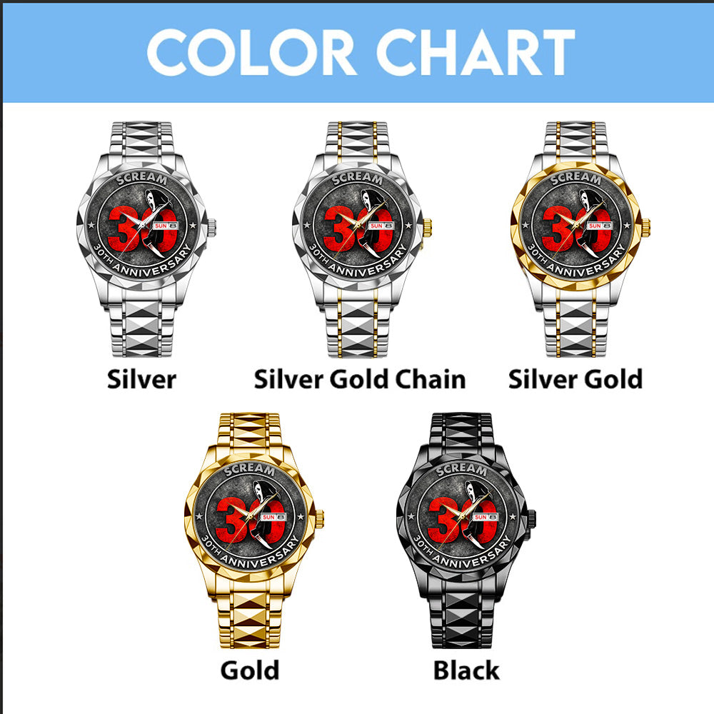 Scream 30th Anniversary Alloy Luxury Quartz Watch - GNE5024