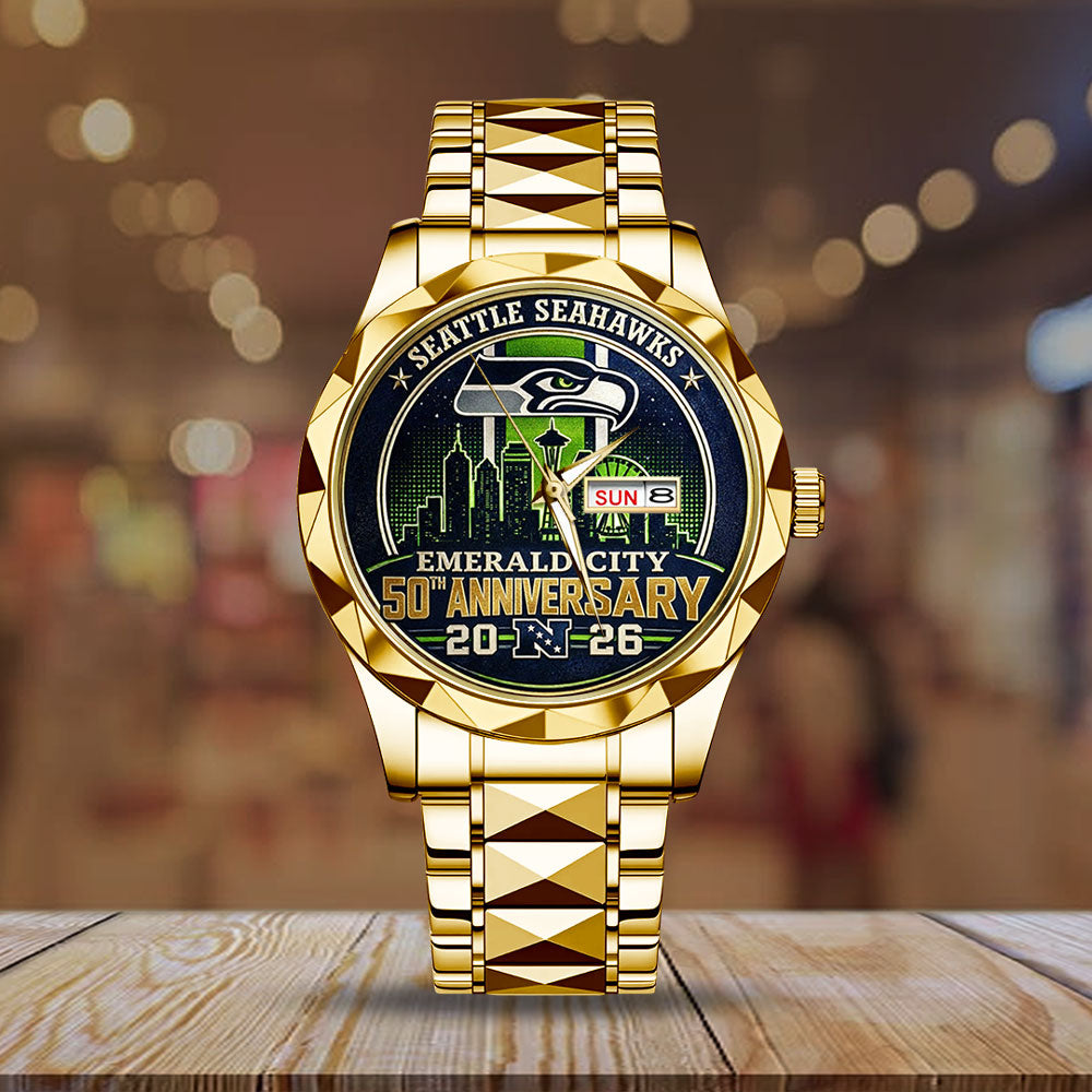 Seattle Seahawks Alloy Luxury Quartz Watch - TMTHU3075